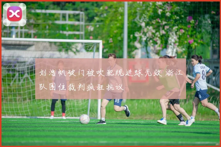 刘浩帆破门被吹犯规进球无效 浙江队围住裁判疯狂抗议